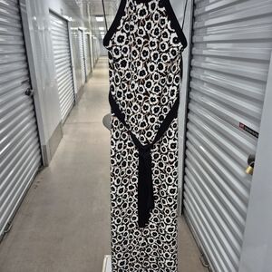 NWT Floral Print Halter Maxi Dress